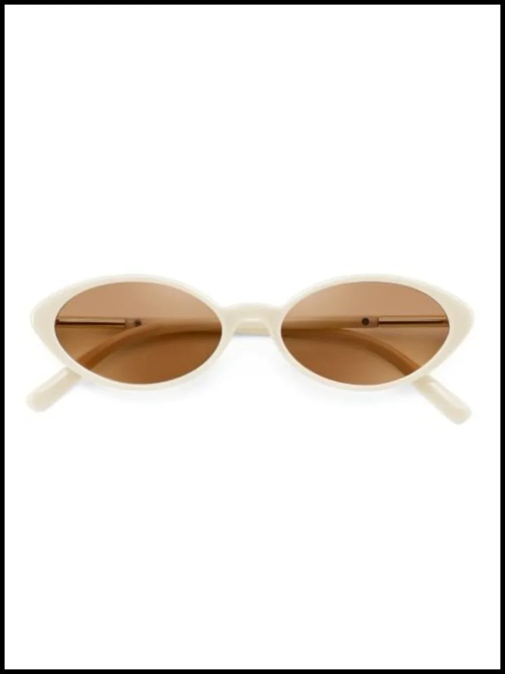 Retro Oval Cat Eye Sunglasses UV400 Protection Lightweight Narrow Frame